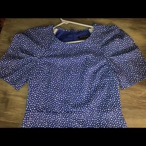 Banana Republic Blue Mini Dress with puff Sleeve